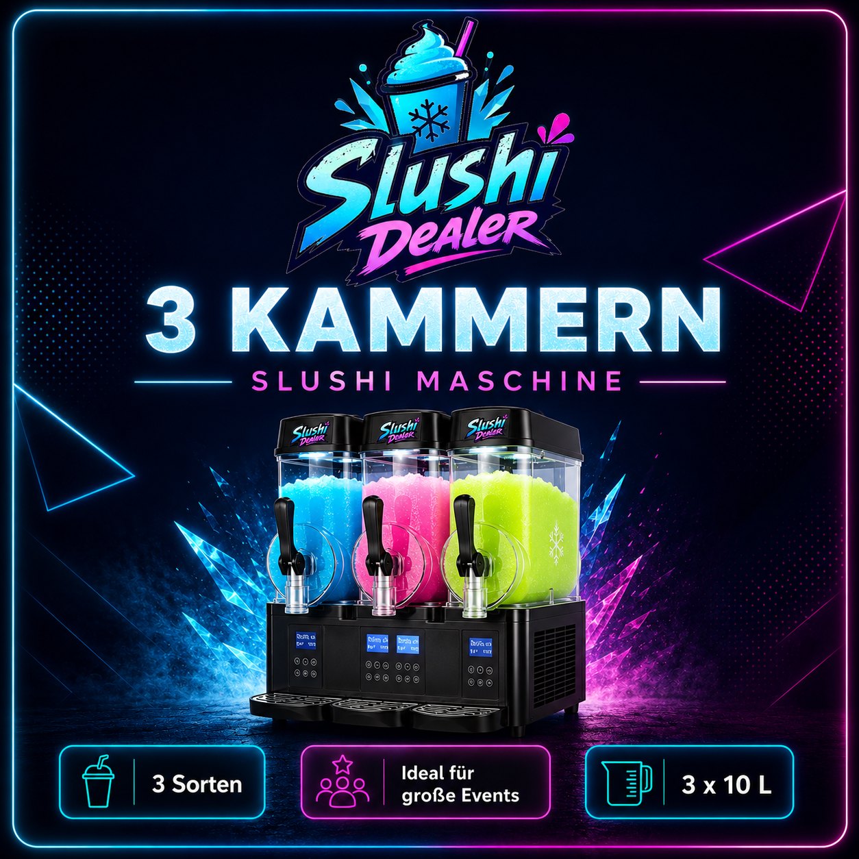 Slushi Maschine 3 Kammern
